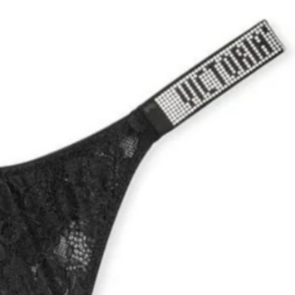 Victoria's secret very sexy shine strap bombshell Brazilian crotchless panty - Picture 2 of 9